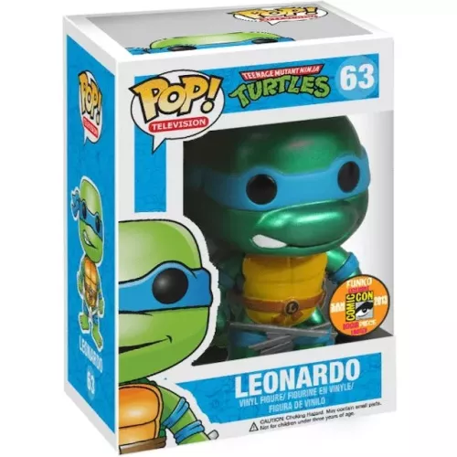 Funko Pop! Leonardo #63 Metallic Nickelodeon Teenage Mutant Ninja Turtles Box