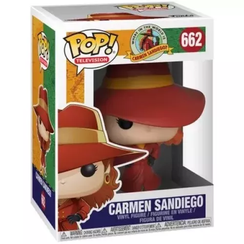 Funko Pop! Carmen Sandiego #662 Where in the World Is Carmen Sandiego? Box