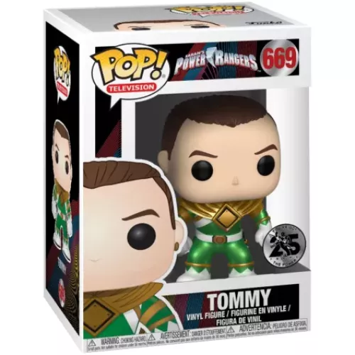 Funko Pop! Tommy #669 Unmasked Metallic Saban's Power Rangers Box