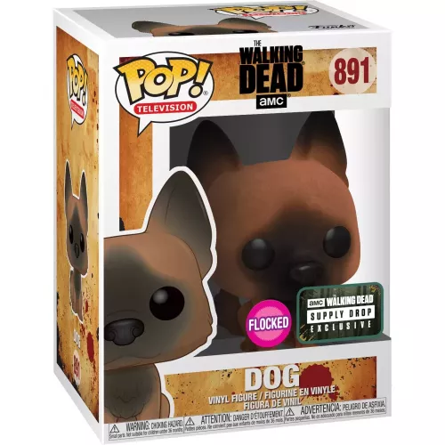 Funko Pop! Dog #891 Flocked The Walking Dead AMC Television Box