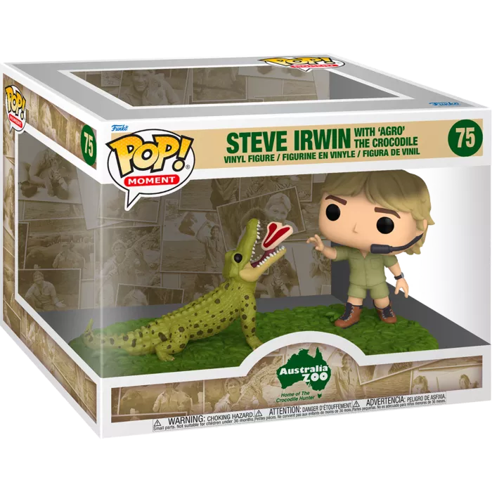 Steve Irwin with 'Agro' the Crocodile Box