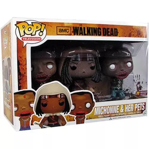 Funko Pop! Michonne's Pet 1 3 Pack Glows in the Dark Bloody Box
