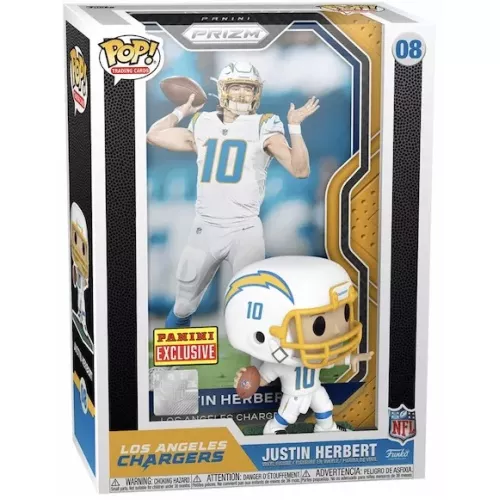 Funko Pop! Justin Herbert #08 Gold Card Los Angeles Chargers Box