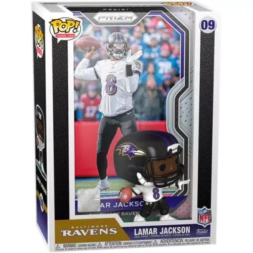Funko Pop! Lamar Jackson #09 Baltimore Ravens Trading Cards Box