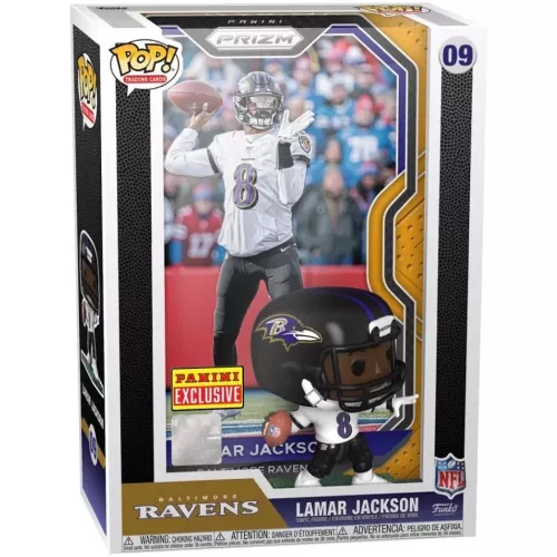 Funko Pop! Lamar Jackson #09 Gold Card Baltimore Ravens Box