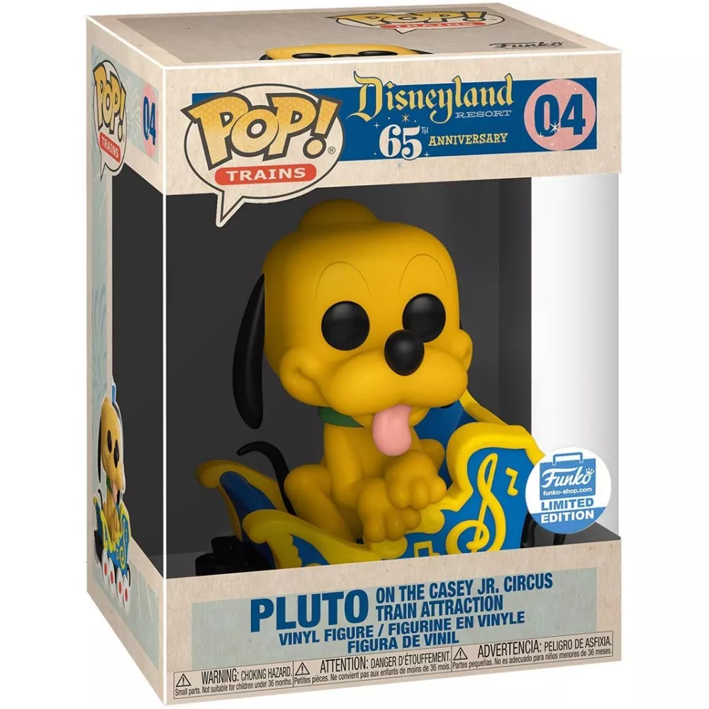 Pluto on the Casey Jr. Circus Train Attraction Box