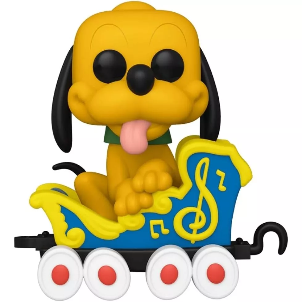 Pluto on the Casey Jr. Circus Train Attraction