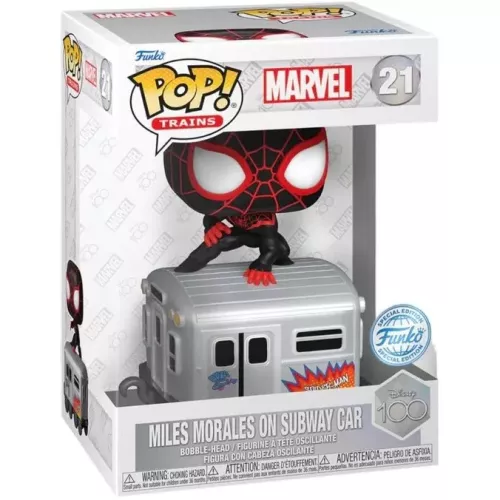 Funko Pop! Miles Morales on Subway Car #21 Train Marvel Disney 100 Box