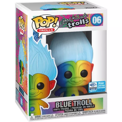 Funko Pop! Blue Troll #06 Rainbow Good Luck Trolls Box
