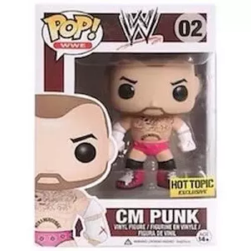 Funko Pop! CM Punk #02 Pink Trunks WWE Wrestling Vinyl Figure Box