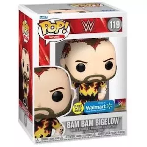 Funko Pop! Bam Bam Bigelow #119 Glows in the Dark WWE Wrestling Box