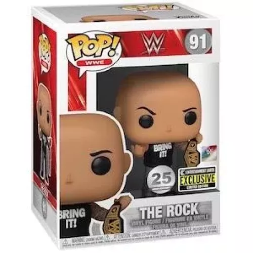 Funko Pop! The Rock #91 with Belt WWE Wrestling Vinyl Figure Box