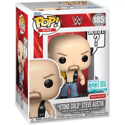 Funko Pop! “Stone Cold” Steve Austin #185 WHAT? Box