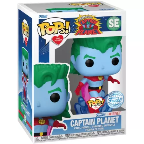 Funko Pop! Captain Planet SE With Purpose The New Adventures of Captain Planet Box