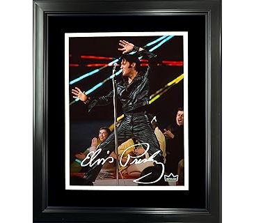 Framed Elvis Presley Facsimile Laser Engraved Signature